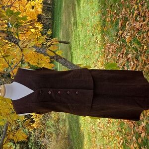Vintage Wool Vest and Skirt Set